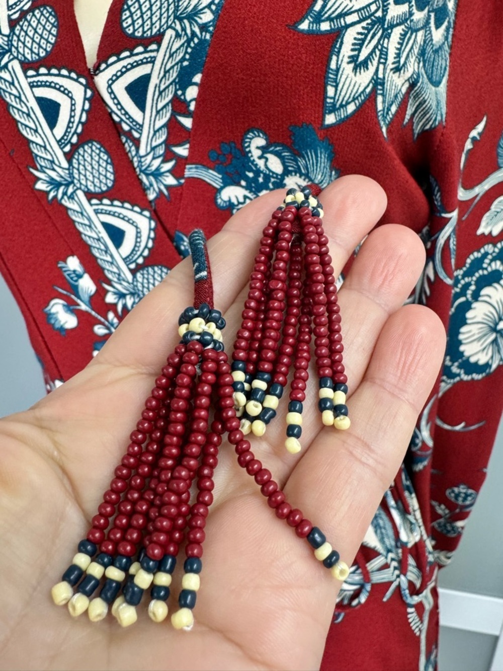 Farm rio .Tropical Landing Red Wrap Mini Dress - Picture 12 of 16